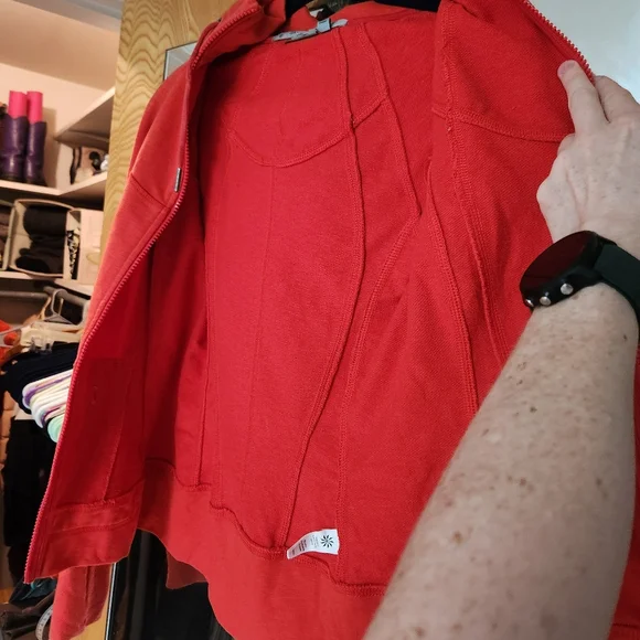 Athleta Zip Up Hoodie, Full Length XXS, red - Picture 12 of 12